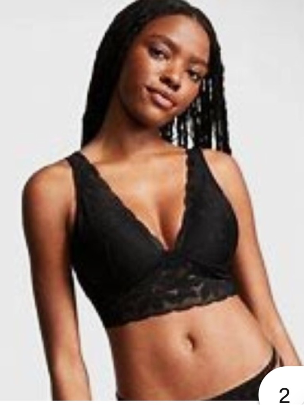PINK Victoria's Secret Lace V-Neck Bralette - XL